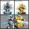 Electric 360° Rotation Launch Bullet Remote Control Robot 2.4G LED Lighting Sound Simulation Smoke Smart Sensing Rc Robot Toy 4