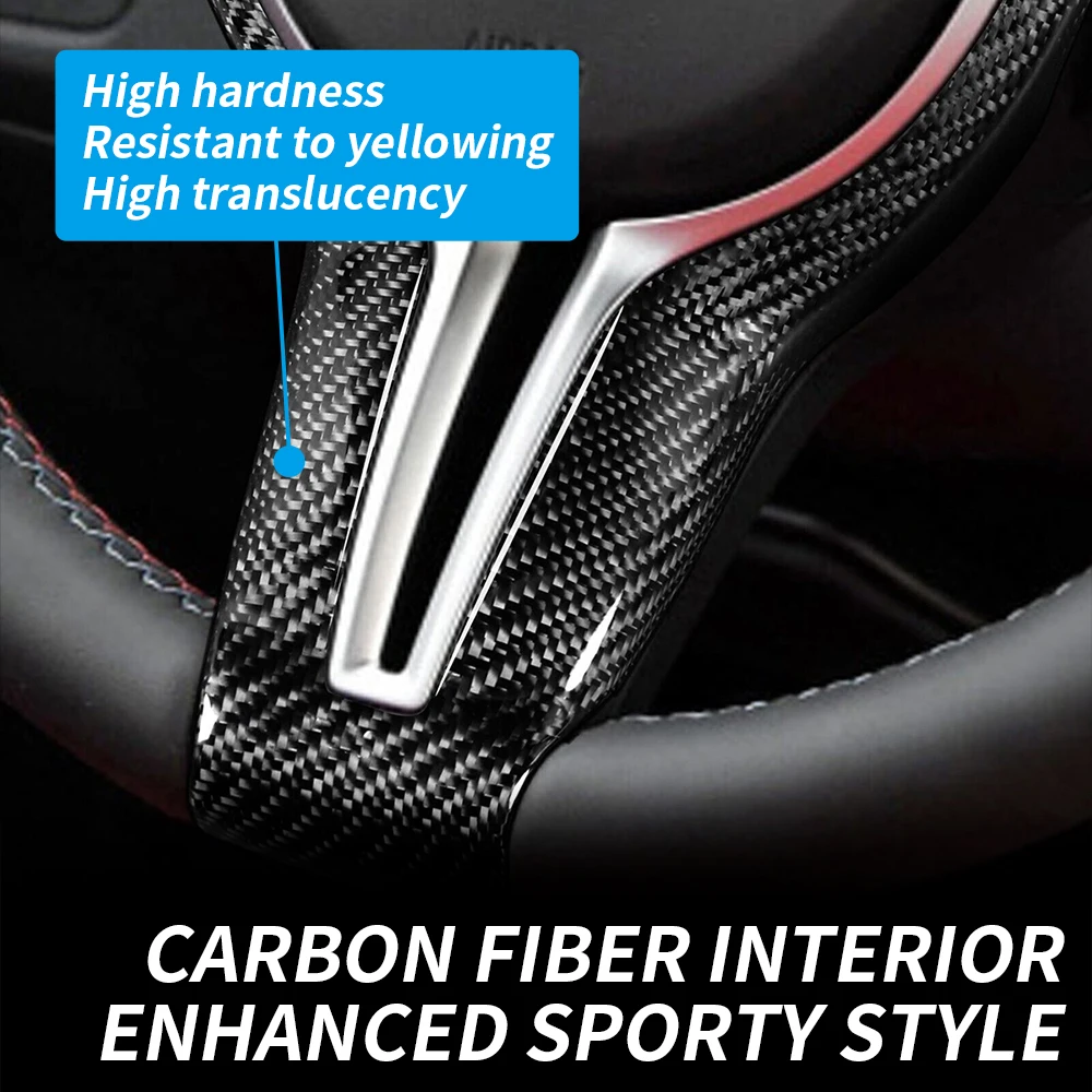 Carbon fiber Steering wheel Cover for BMW F30 F10 F18 F20 F25 F34 F48 M3 M6 550D 328M 1 2 3 4 5 6 7 Series Cover kit upgrade steering wheel cover