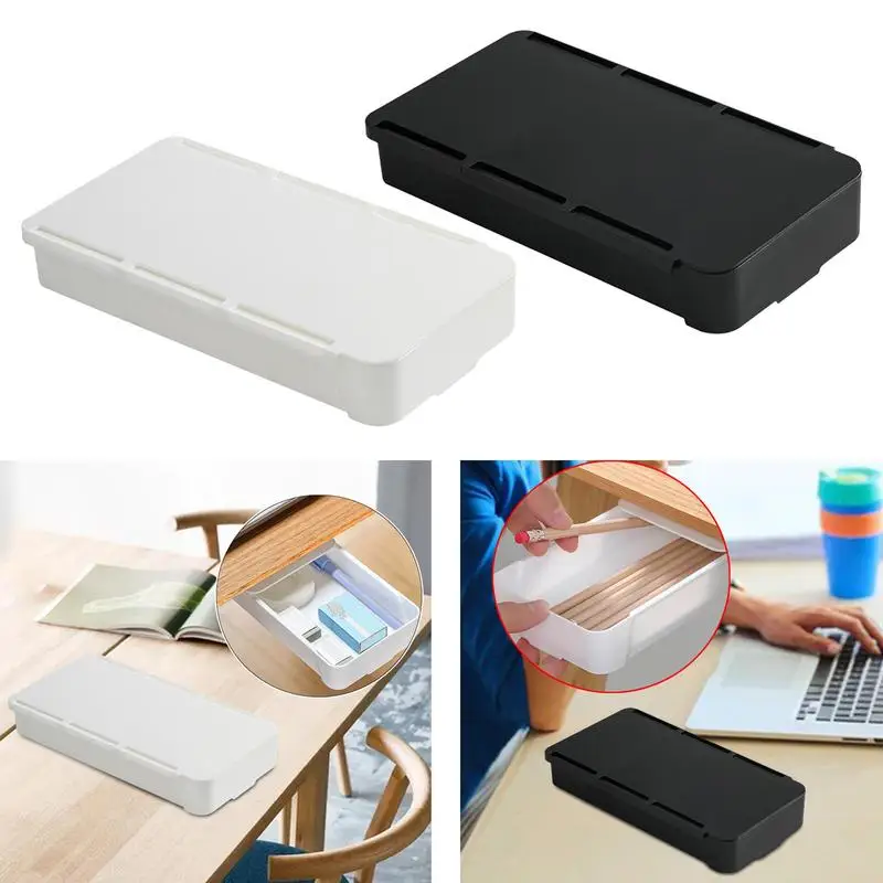 Drawer Organizers Convenient Desk Storage Under Desk Drawer Adhesive Sticky Hidden Self Multifunctional Storage Drawer Table for Home School