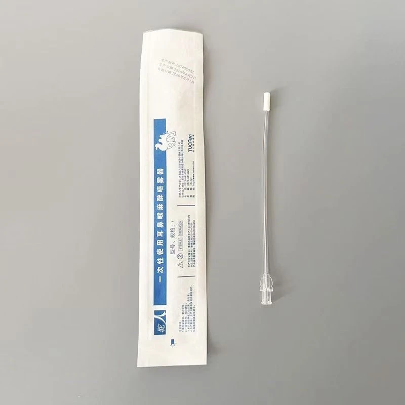 Disposable Ear Nose Throat Anesthesia Sprayer Laryngeal Spray Tube Drug Delivery Spraying Catheter Used Together With a Syringe