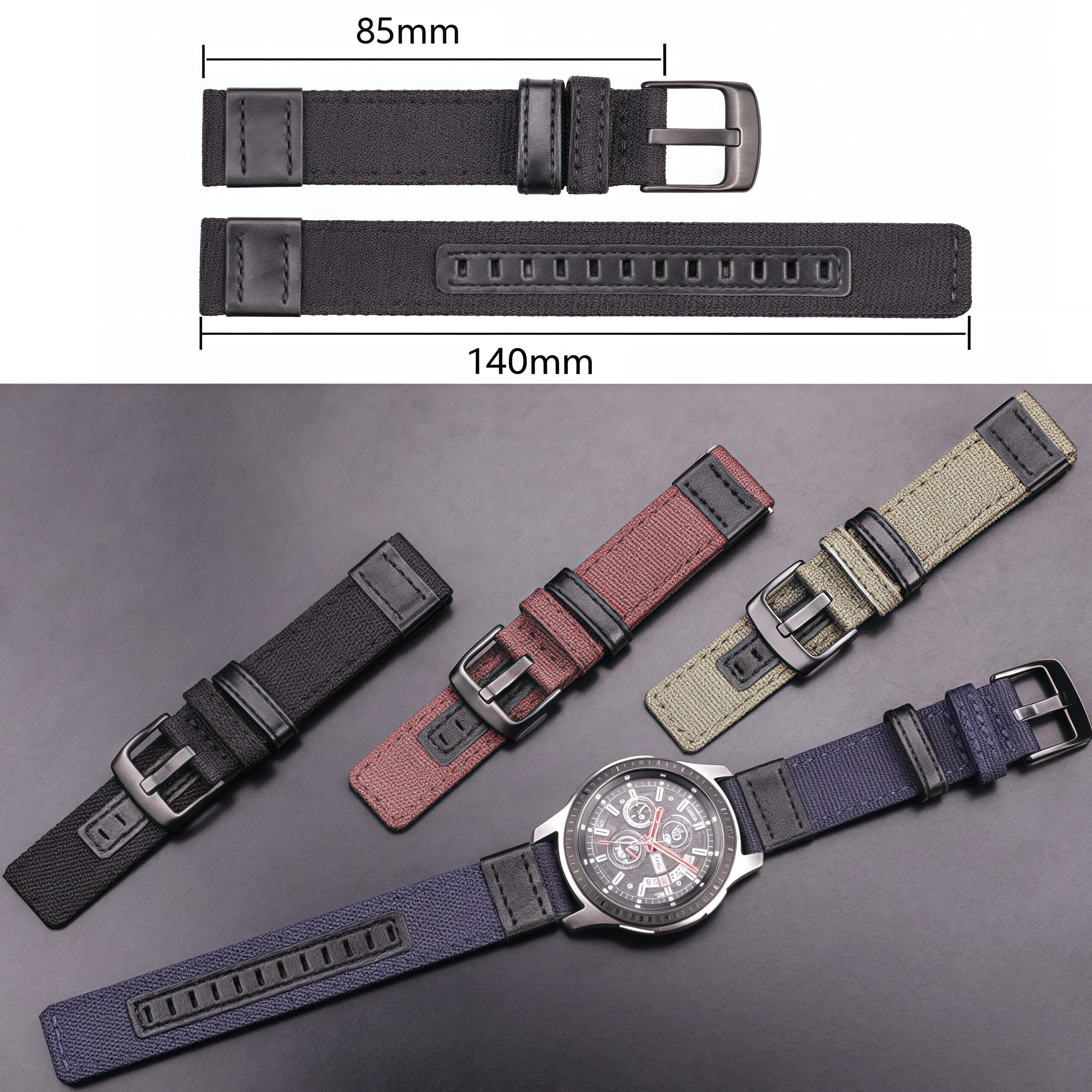Versatile Nylon Watch Strap in Four Colors – Elegant Universal Watchband