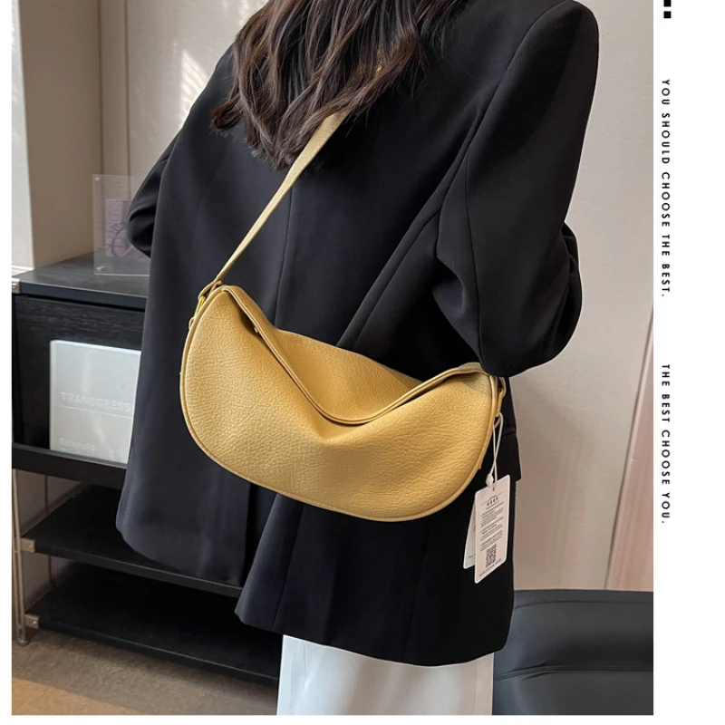 

Netizen New Versatile Western Style Dumpling Bun Women's Fashion Small Design Shoulder Bag PU Advanced Sense Crossbody Bag