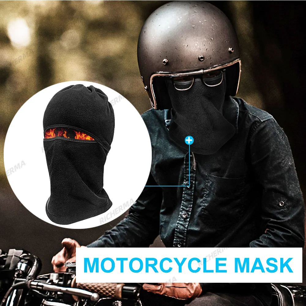 Passamontagna maschera da sci maschera da moto invernale uomo donna  attrezzatura per il freddo per lo sci snowboard motoslitta equitazione nera  - AliExpress