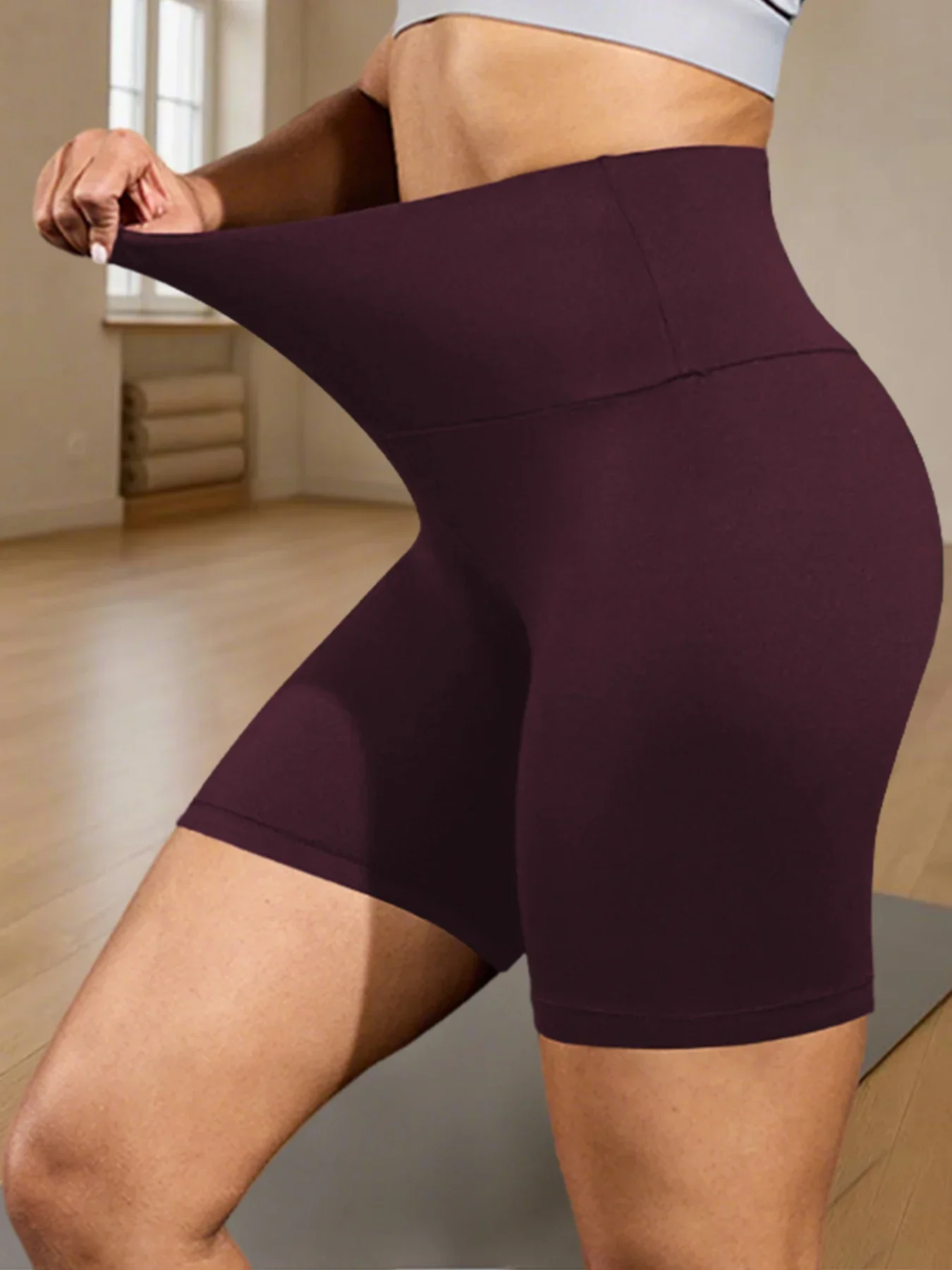 High Waisted Biker Shorts - Soft Tummy Control Workout Yoga Fitness