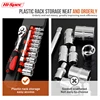 Hi Spec 1/4" 3/8" 1/2" Socket Wrench Storage Rack Rail Holder Portable Black&Red Organizer Home Tool Organizer Cabinet 3