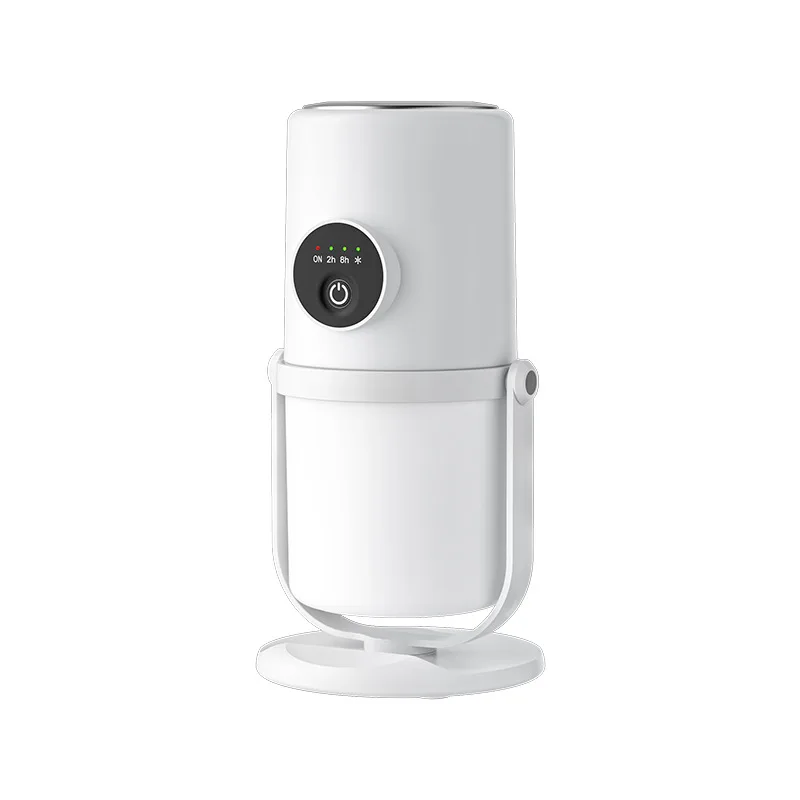 Humidificador Portátil Pequeño para Auto - Mini Humidificador de Vapor Frío con 360° °   Soporte giratorio, luz nocturna sin escalones, temporizador de 2/8 horas F