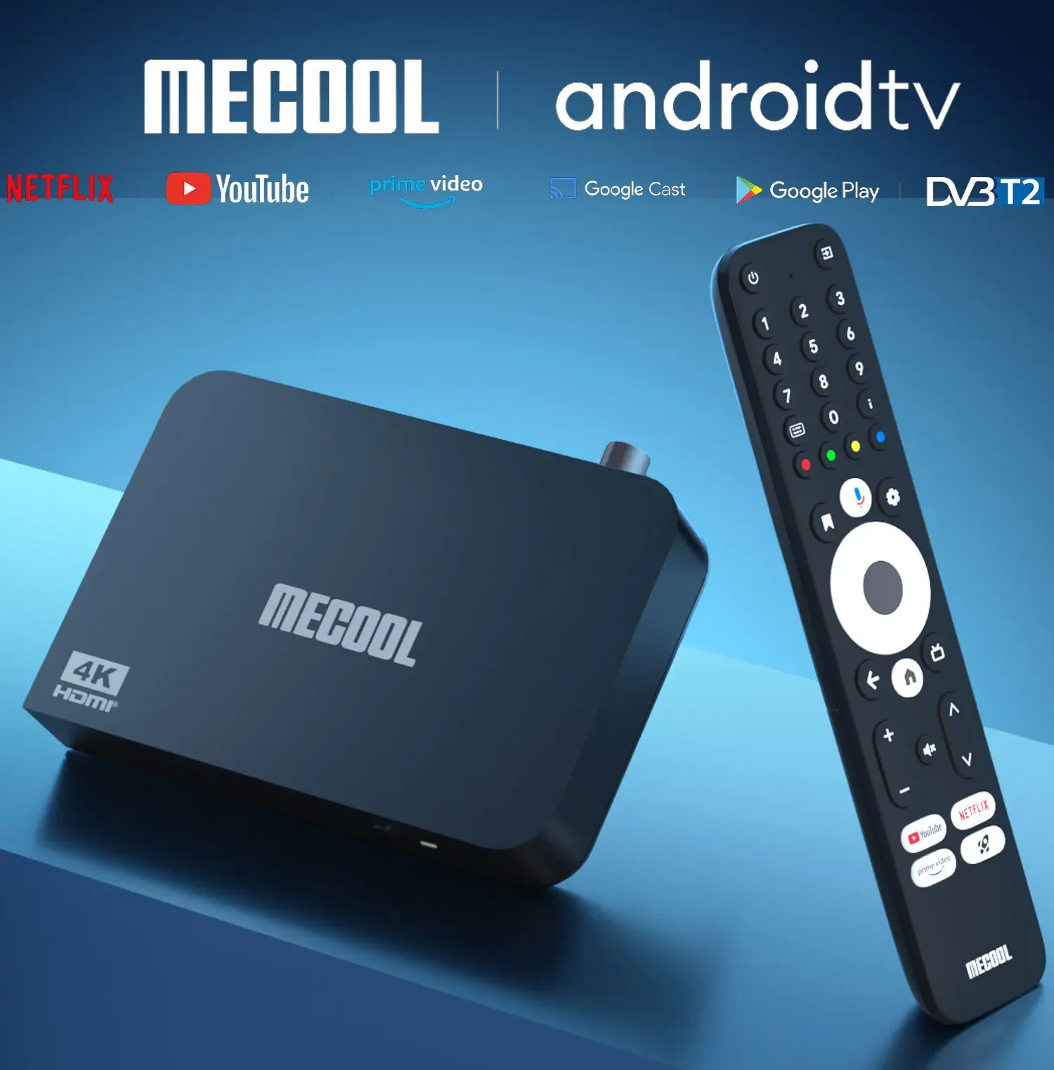 MECOOL KT2 TV Box Android 2025 DVB-T2 تلفزيون ذكي ip tv tvbox Amlogic S905Y4 Netflix 4K Chromecast أندرويد 12 14 وحدة تحكم عالمية 1
