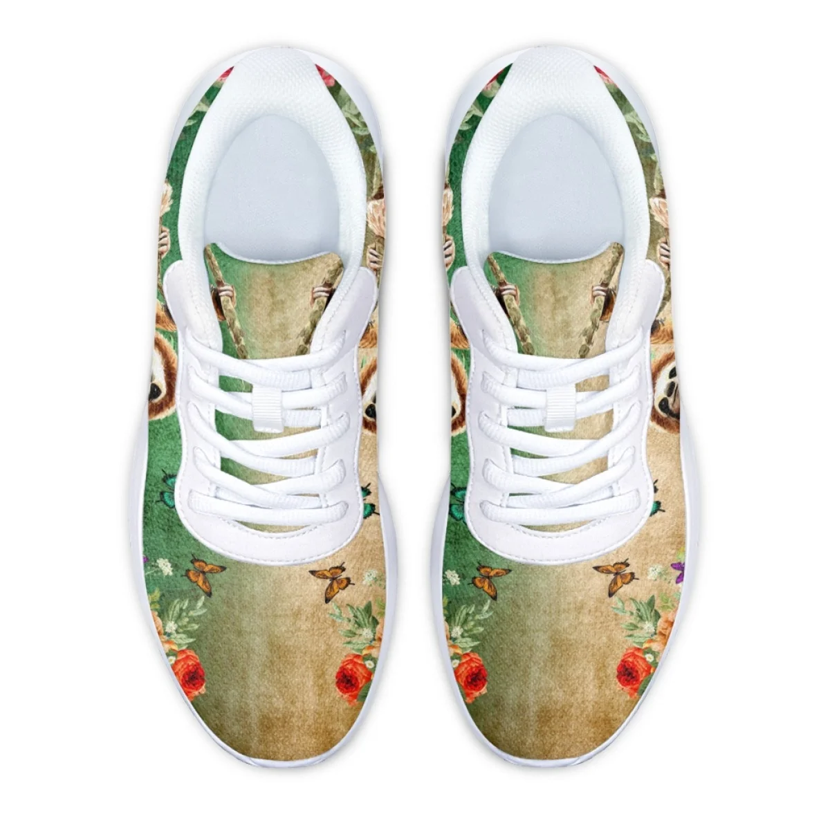 New Sloth Flower Butterfly Pattern Women's Cozy Outdoor Running Shoes Lightweight Breathable Walking Shoe Suitable travel sports