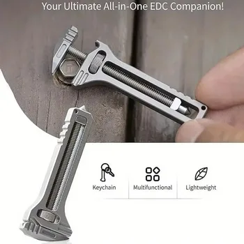 Set di cacciaviti multiuso compatto EDC da 1 pezzo, coltello da tasca, portachiavi, per campeggio, sopravvivenza, uso all'aperto