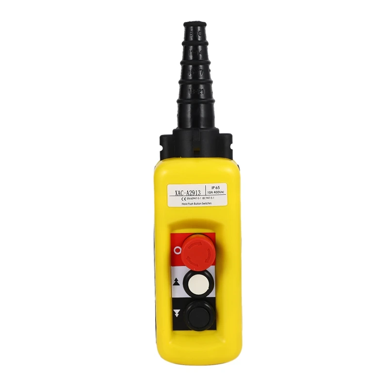 Lift Control Pendant XAC-A2913 Waterproof Handheld Pushbutton Switch With Electric Hoist Handle 2 Buttons With Two Speed And Em
