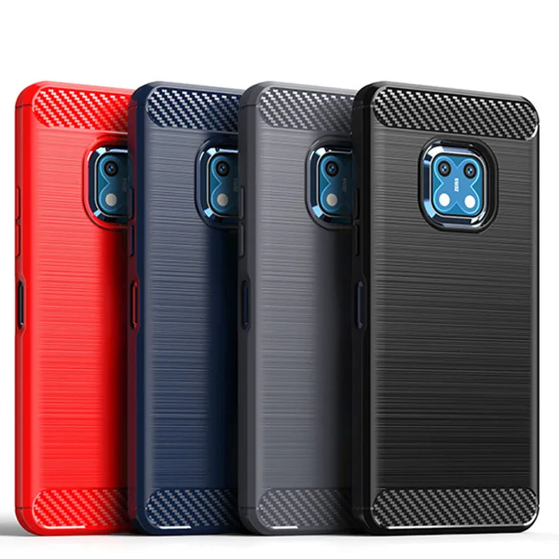 Per Cover Nokia Xr20 Custodia Per Nokia Xr20 Soft Tpu Bumper Custodia In Fibra Di Carbonio Per Nokia 5.3 5.4 6.2 7.2 8.3 Xr 20 Xr20 Fundas