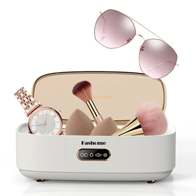 300ML Jewelry Ultrasonic Cleaner Touch Operation 43kHz High Frequency MultiFunction 360° Deep Cleaning Box For Glasses Watches 6