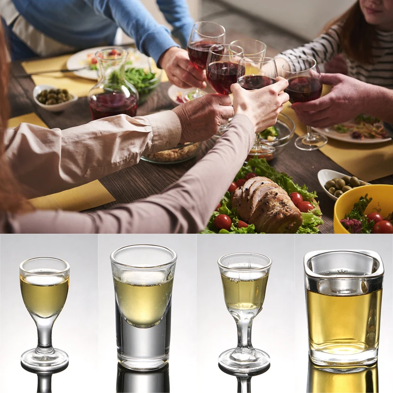1pcs Glass Wine Cup Chinese Style Drinkware for Whiskey Spirits Japanese Sake Korean Soju Brandy,Wine Glass,Spirits Cup,Drinking Glasses