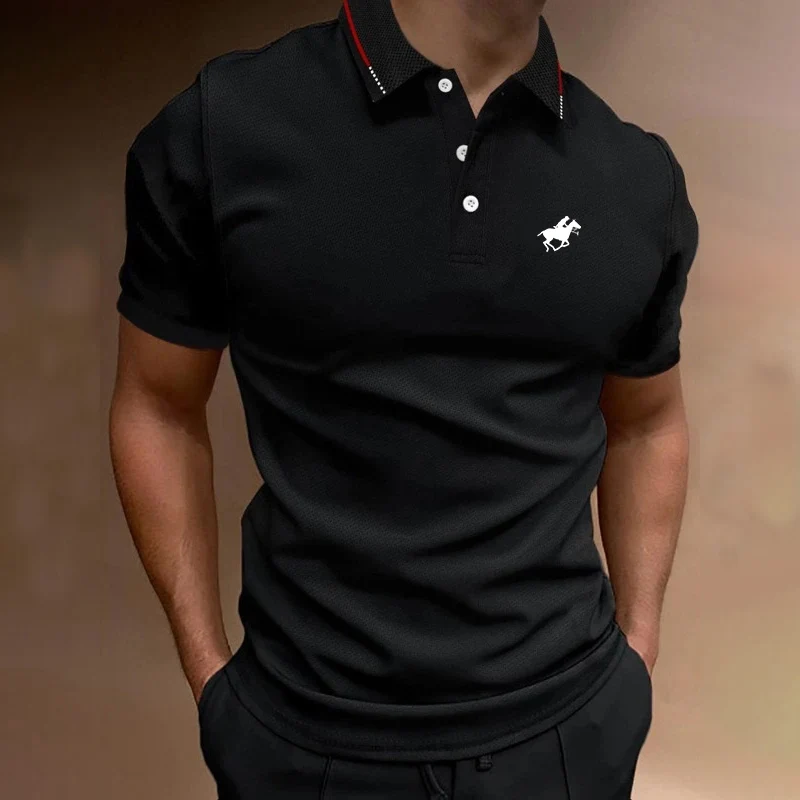 

Men Summer Causal Breathable Short Sleeve Polo Shirt