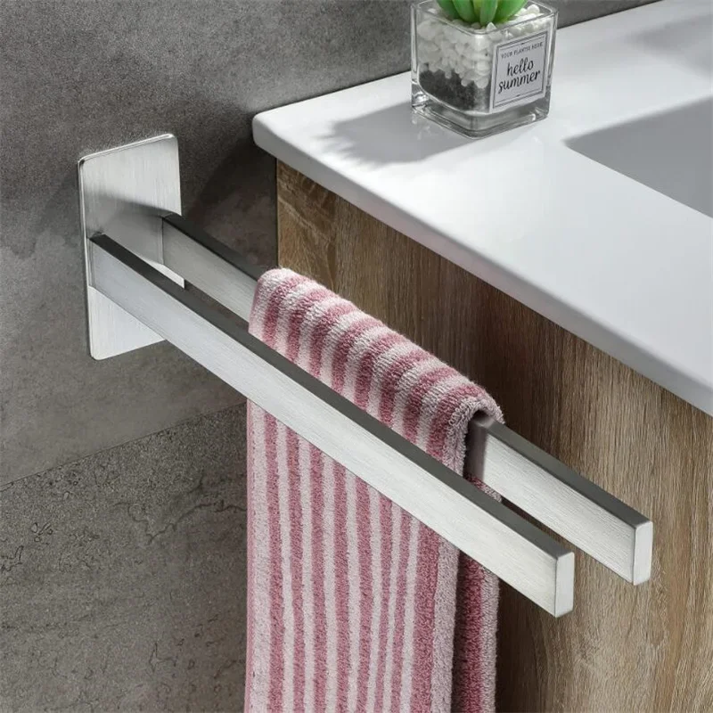 

Towel Holder Rack 304 Stainless Steel Towel Organizer Wall Mounted Bathroom Storage Shelves