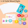 Montessori Math Wooden Toys Addition Subtraction Teaching Aids Preschool Learning Education Toy Digital Puzzles Toddlers Gifts 5
