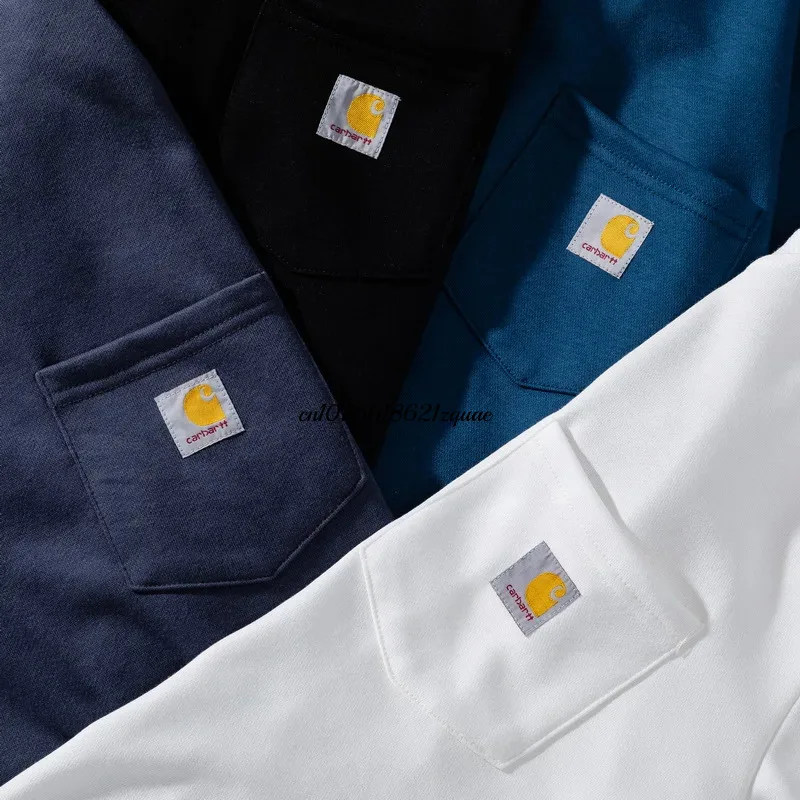 Carhartt Wip 긴팔 캐주얼 맨투맨 프린트 코튼 풀오버 상의, 남성 여성 브랜드 의류, 5 가지 색상, 가을 패션