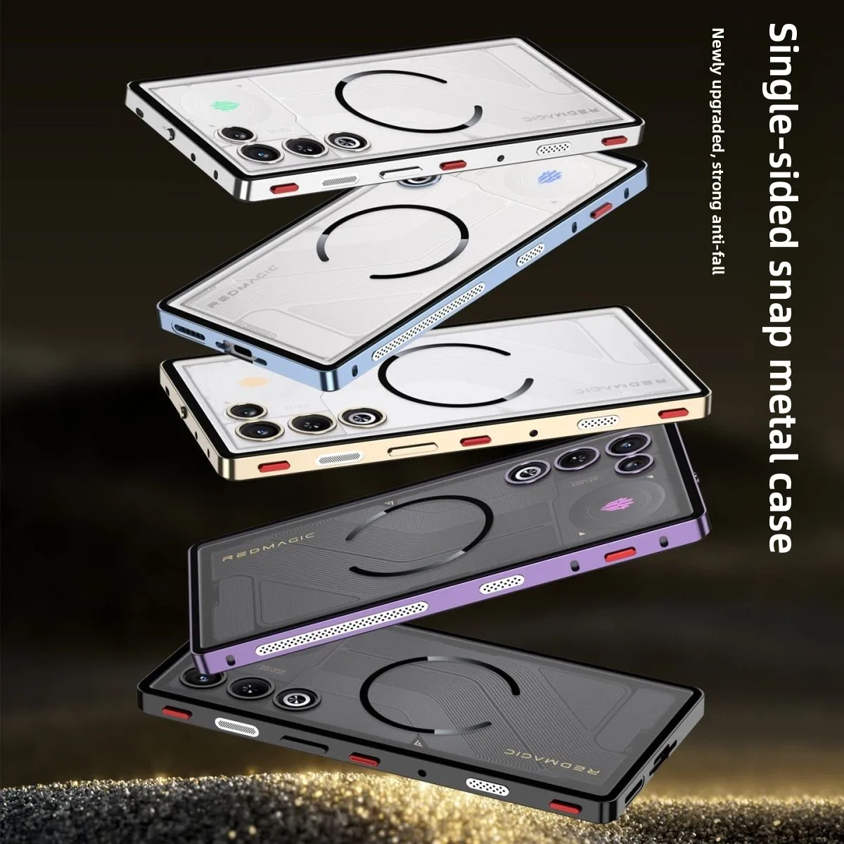 Magnetic Shockproof Matte Acrylic Phone Case with Skin-Friendly Feel