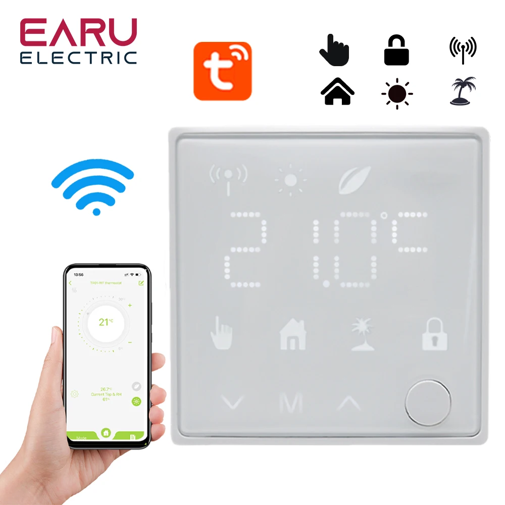 

TUYA APP TR01 WiFi Smart Thermostat AC 230V 6AorDC30V6A Thermostat Radiator ValvePlumbing Gas BoilerTemperature RemoteController