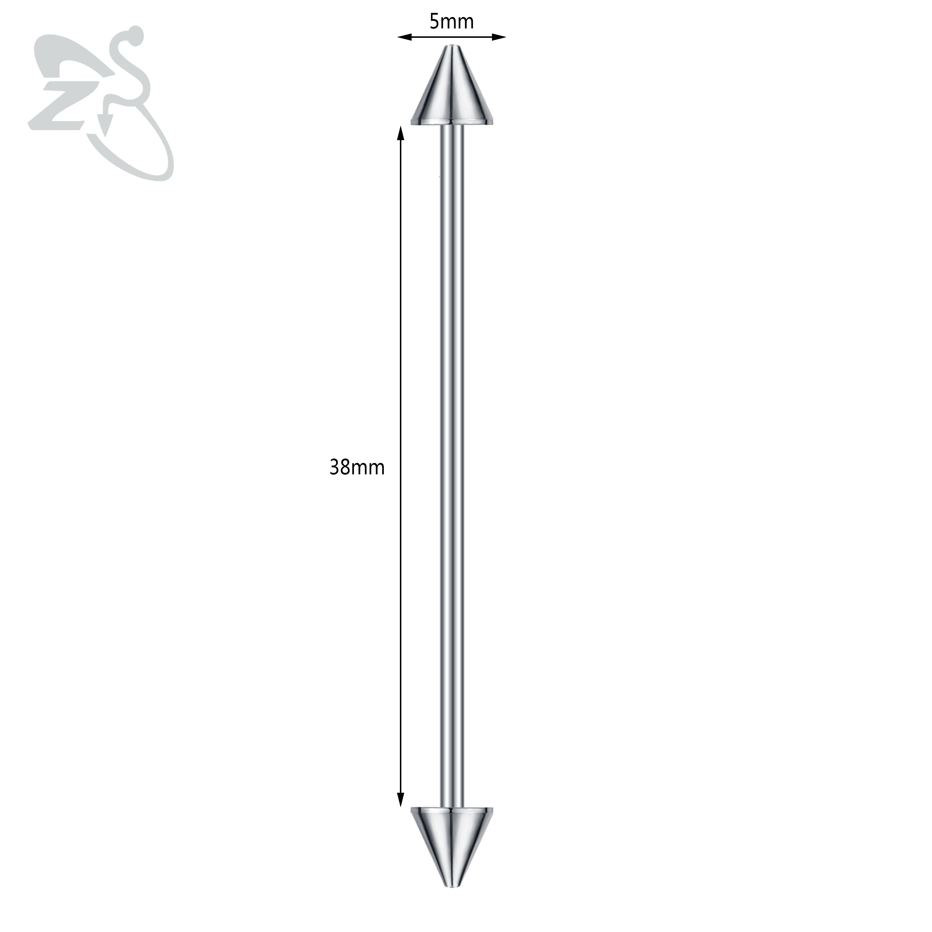 Elegant 316L Surgical Steel Spike Barbell Earrings