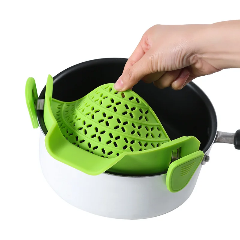kitchen colander, silicone pot Bowl Funnel Strainer – happysaleeli