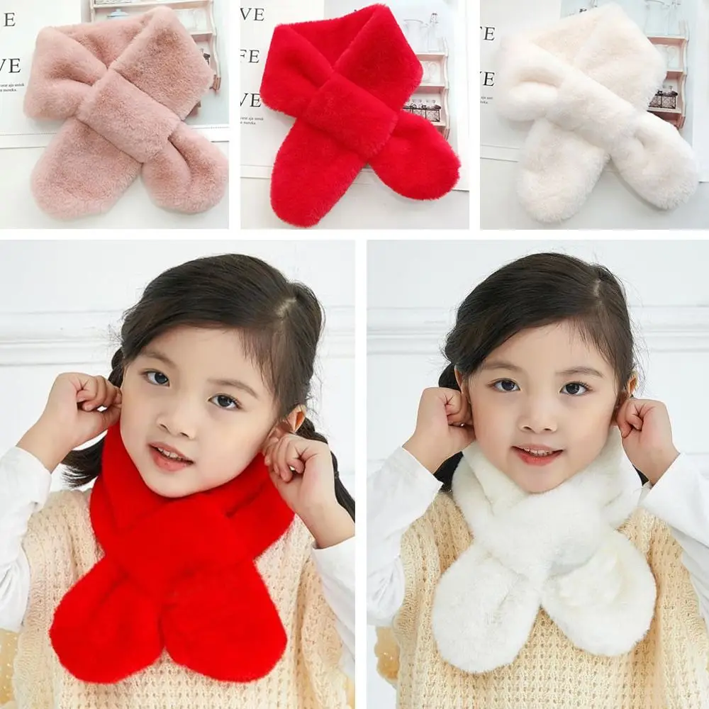 Rabbit Fur Scarf Women Shawl Faux Plush