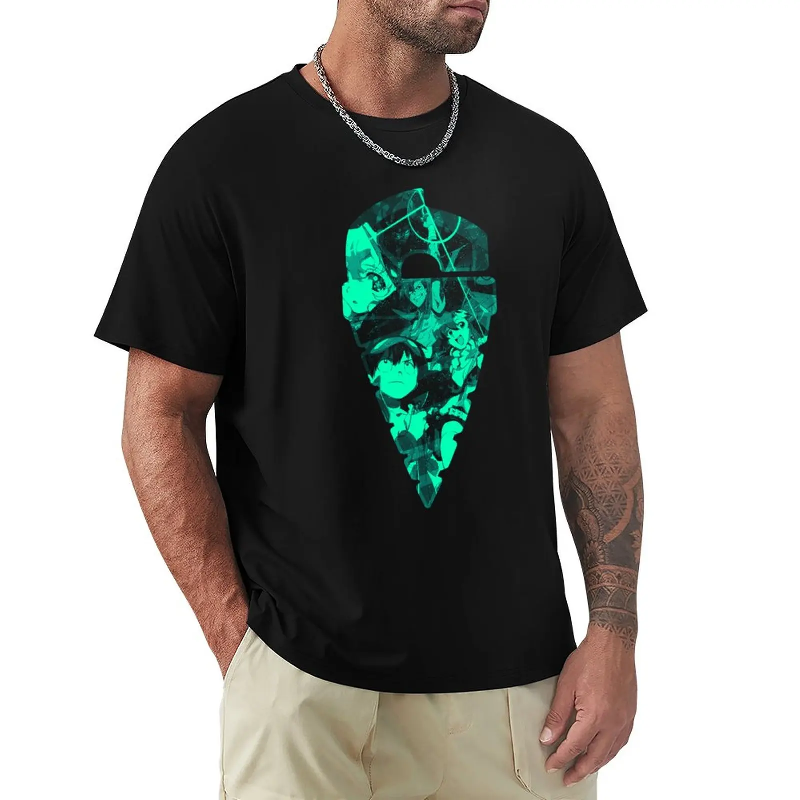 

Pierce the Sky! (green) T-Shirt quick-drying for a boy plain men clothings