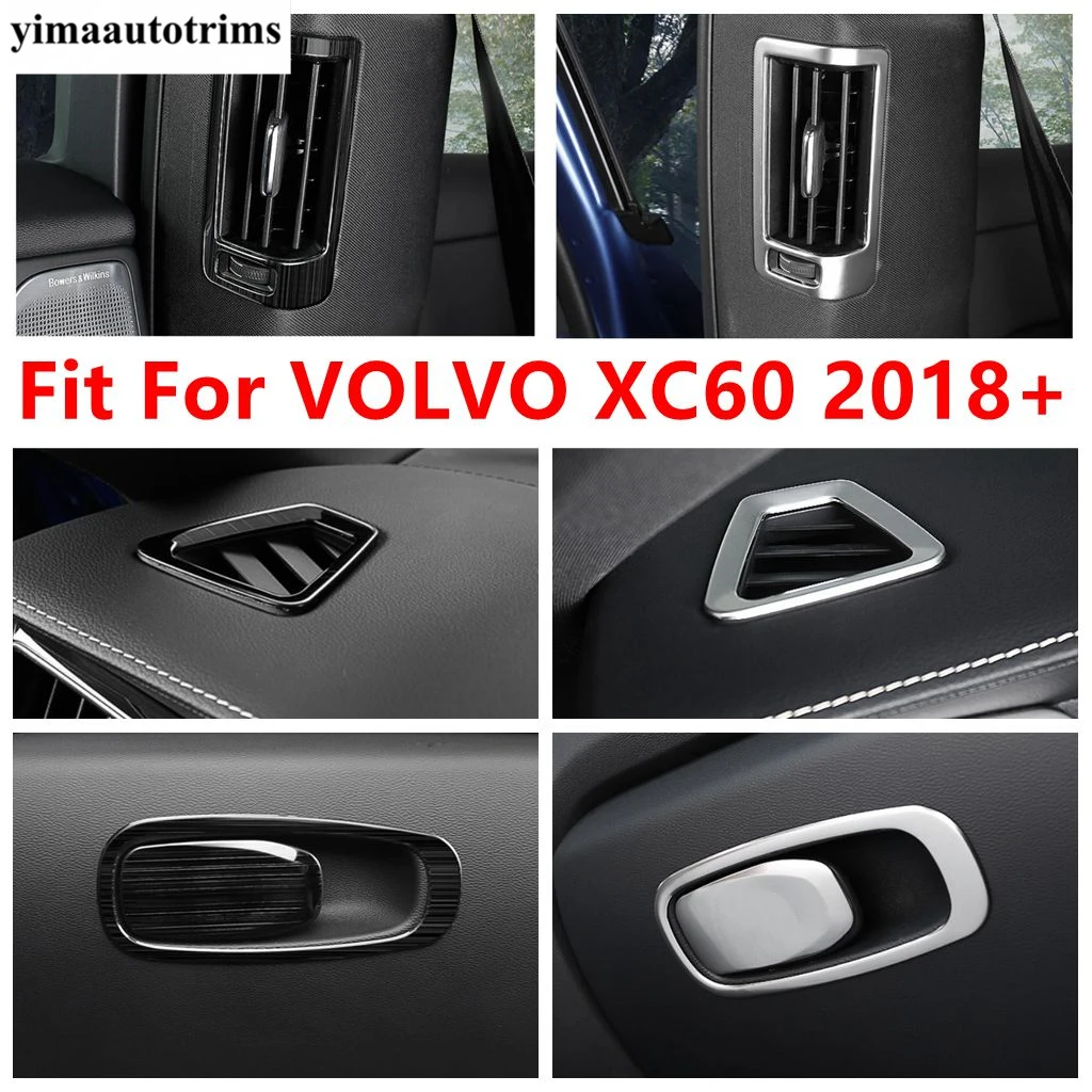 

Dashboard Front AC Conditioning Vent / Pillar B Air Frame / Glove Box Sequin Cover Trim Accessories For VOLVO XC60 2018 - 2021