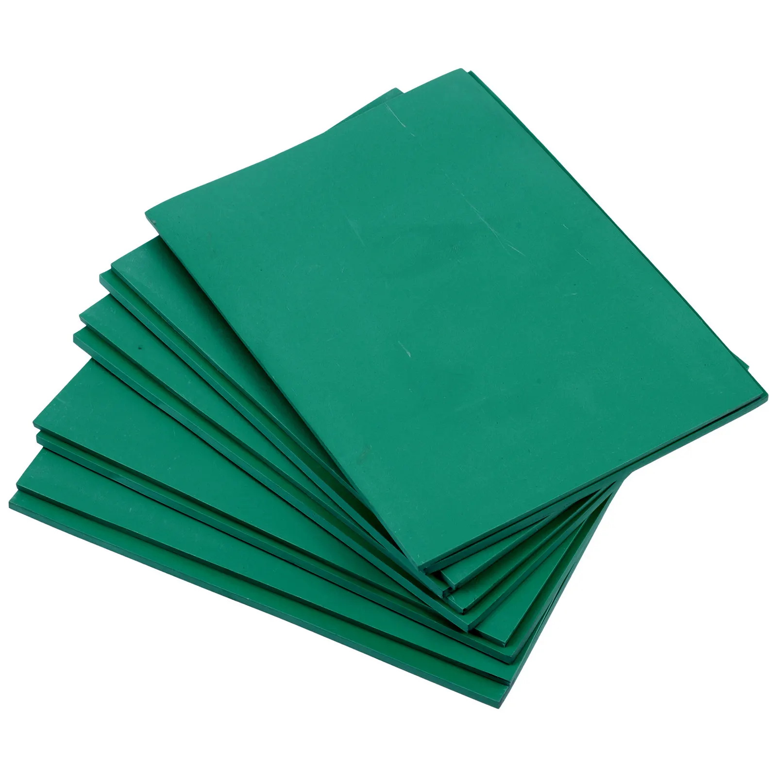 10Pcs 녹색 조각 매트 고무 커팅 매트 DIY 바느질 종이 절단 작업 공간 보호를위한 구부릴 수있는 수공예 보드