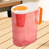 Water Pitcher 2L Clear Water Filter Pitcher With Lid And Handle Beverage Jar Large Iced Tea Pitcher Drink Container For Coffee 3