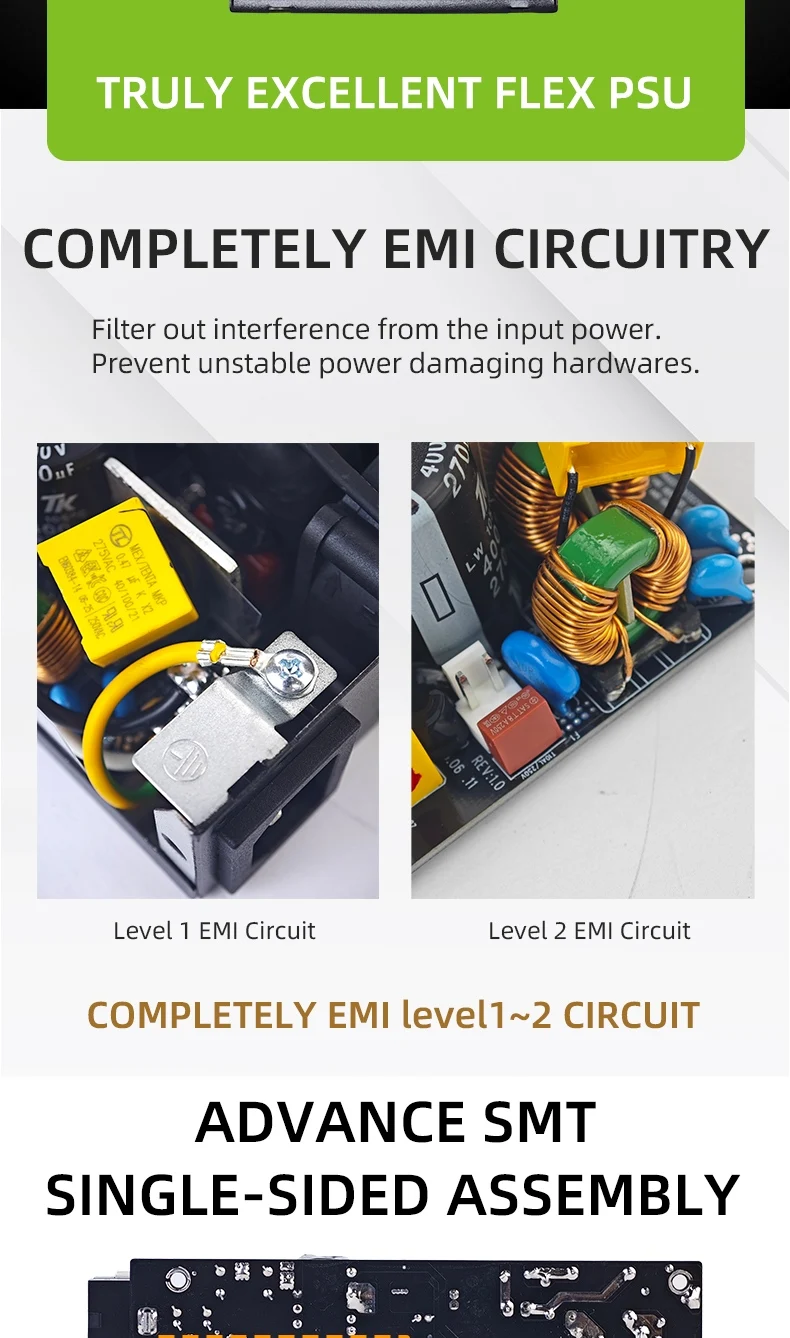 Flex 600W Modular Power Supply Small 1U Computer PSU Flex-ATX 500W For ITX Compa
