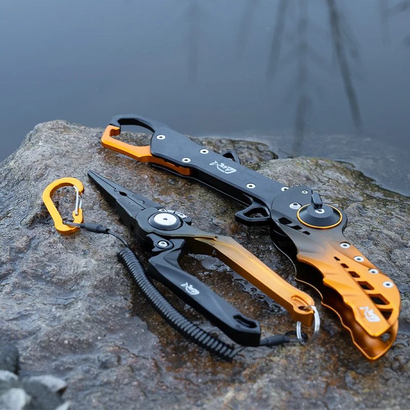 Aluminum Alloy Fishing Pliers Grip Set Split Ring Cutters Line Hook Recover Fishing Tackle Tool