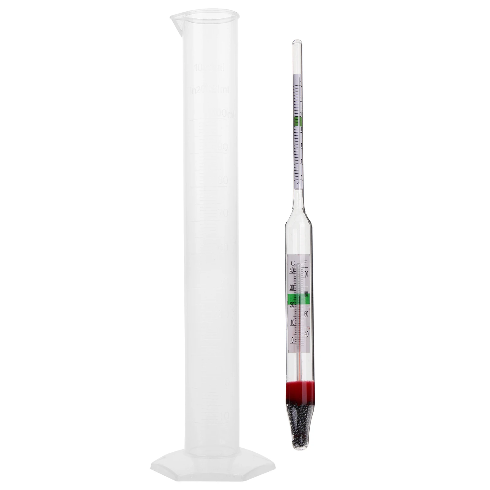 1 Set 100ml Water Salimeter Test Tool Salinity Hydrometer Salt Water Gravimeter Sea Testing Tool with Measuring Cylinder