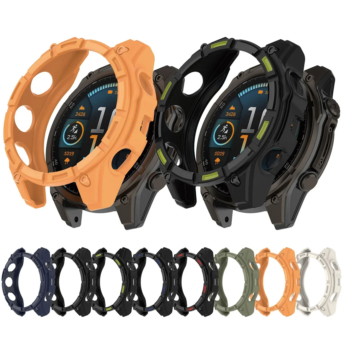 TPU Case+Tempered Glass For Garmin Fenix 8 51mm 43mm 47mm Screen Protector Silicone Cover Anti-scratch Bumper Fenix8 Accessories