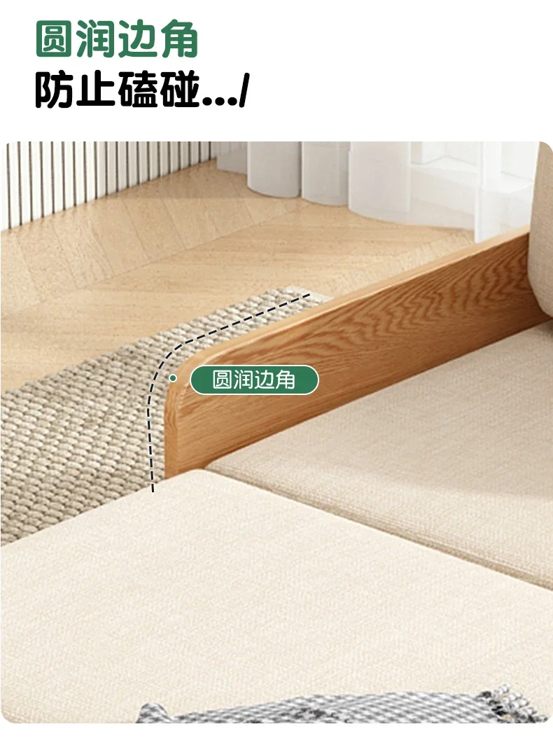 Modern Wooden Living Room Sofas Foldable Balcony Minimalist Living Room Sofas Bed Multifunctional Canape Salon Furniture
