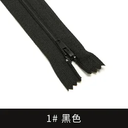 Variety Pack of Nylon Coil Zippers - 10 - Piece Set, Assorted Sizes and Colors for Tailoring and Crafting (10pcs black)