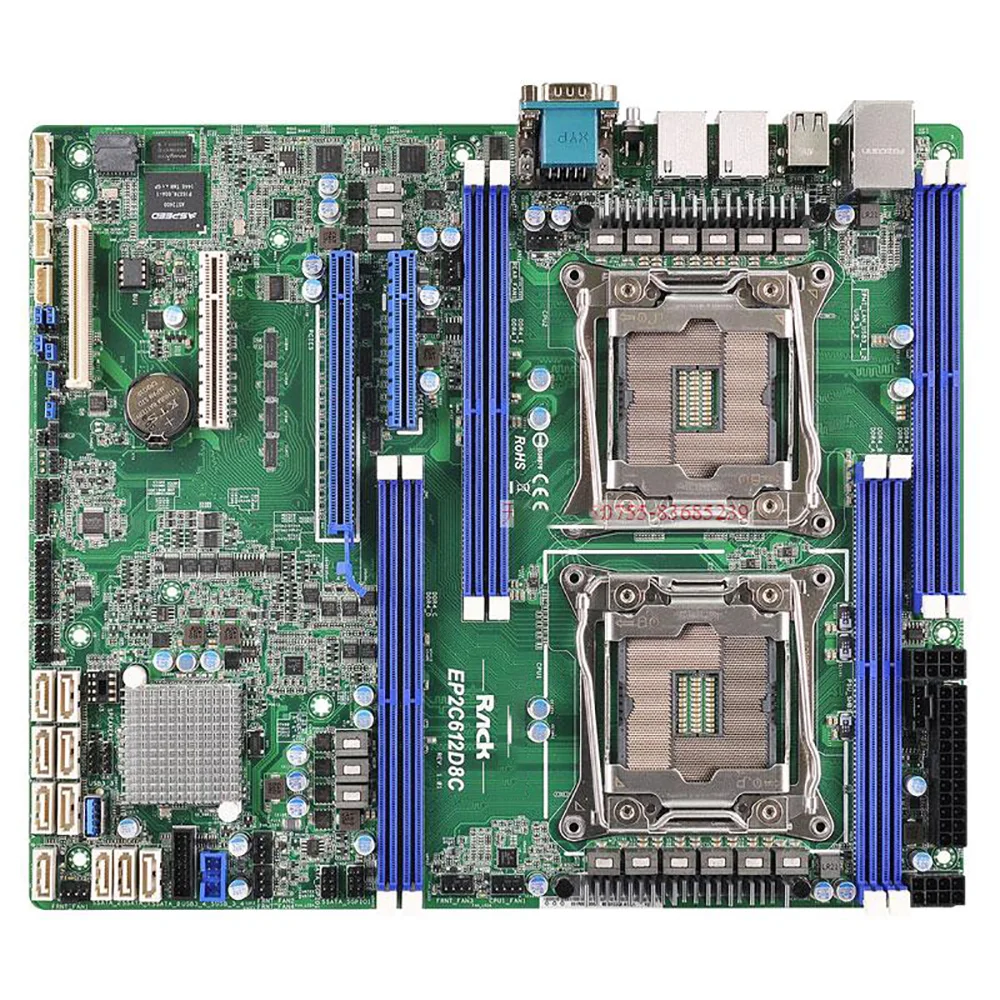 Server Motherboard For ASROCK For EP2C612D8C DDR4 2400 LGA2011 ATX Support Array 5 E5-2600/4600 V3 Fully Tested Good Quality 5 Server Motherboard For ASROCK For EP2C612D8C DDR4 2400 LGA2011 ATX Support Array 5 E5-2600/4600 V3 Fully Tested Good Quality - Image 3