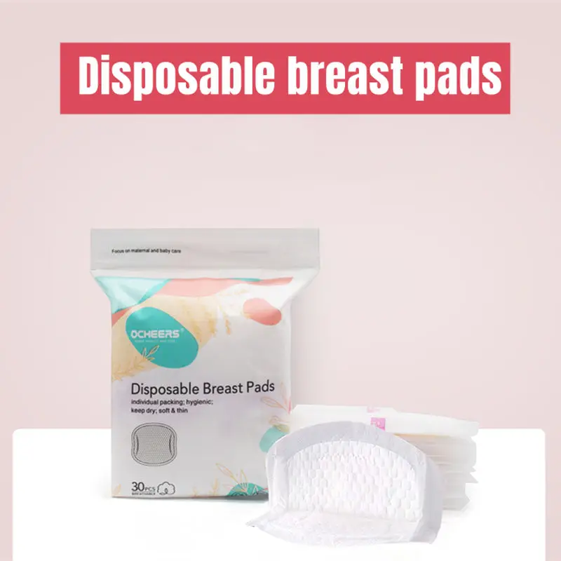 30pcs/Bag Disposable Nipple Pads Breathable Anti-overflow Breast Pad Ultra thin breast patch For Breastfeeding Mother 6