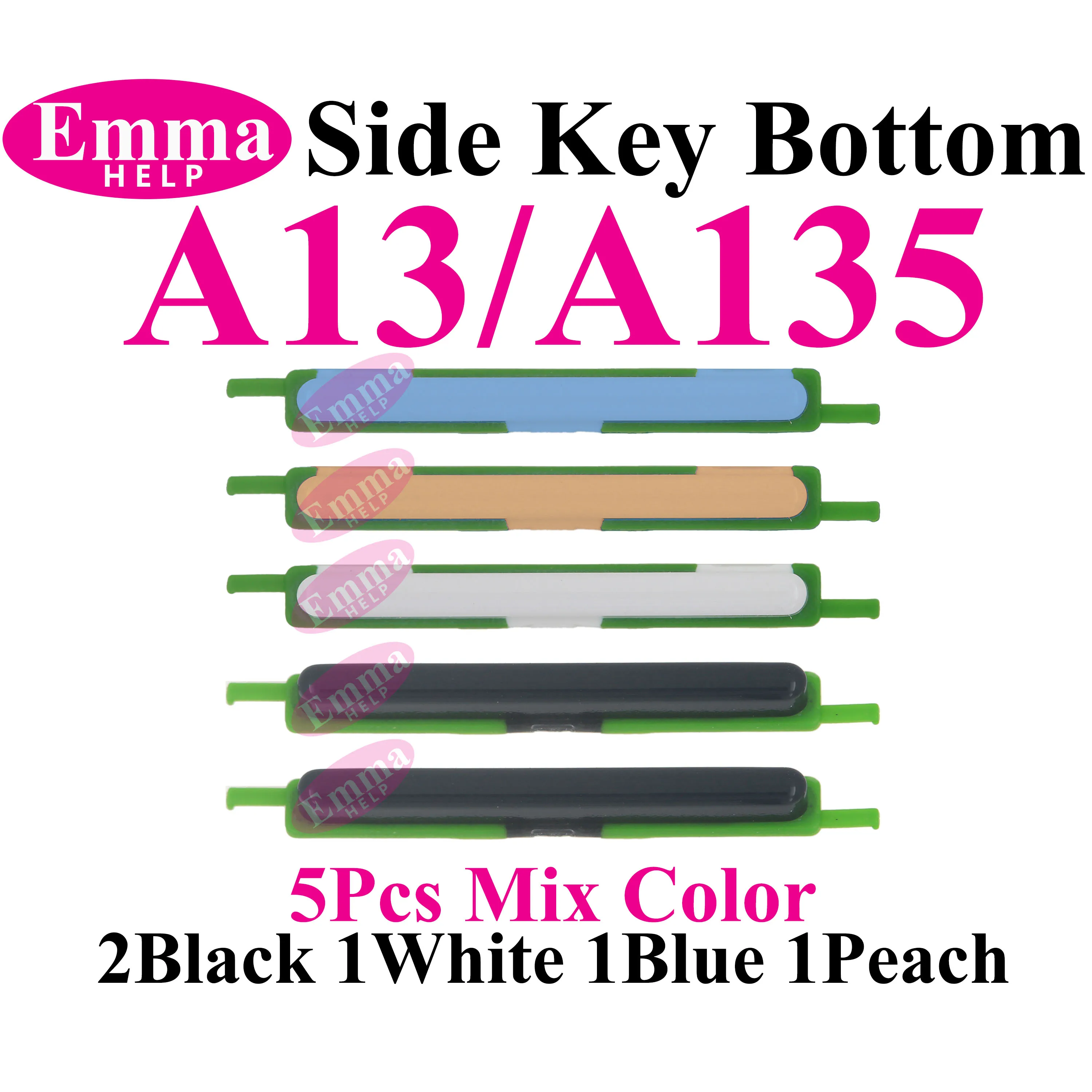 5-Piece On/Off & Volume Side Key Button Set Replacement