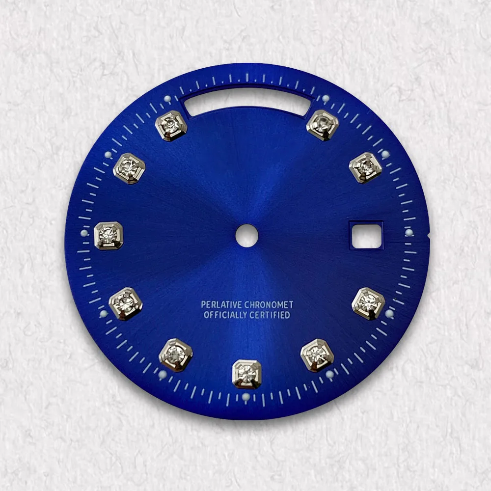 Premium 31mm S Logo Dial with Day-Date and Diamond Sunray Design