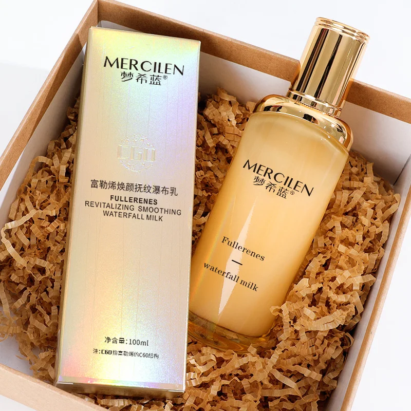 MERCILEN Fullerene Rejuvenating Wrinkles Waterfall Milk Hydrating Anti-Dullness Aging Firming Skin Smooth Facial Lotion 100ml