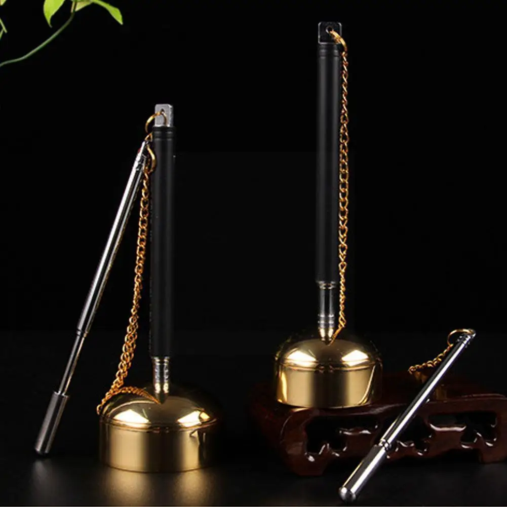 Pure Brass Chime Sound Bowl Flexible Length Yoga Meditation Chanting Singing Bowl Therapy Bowl Music O5u2