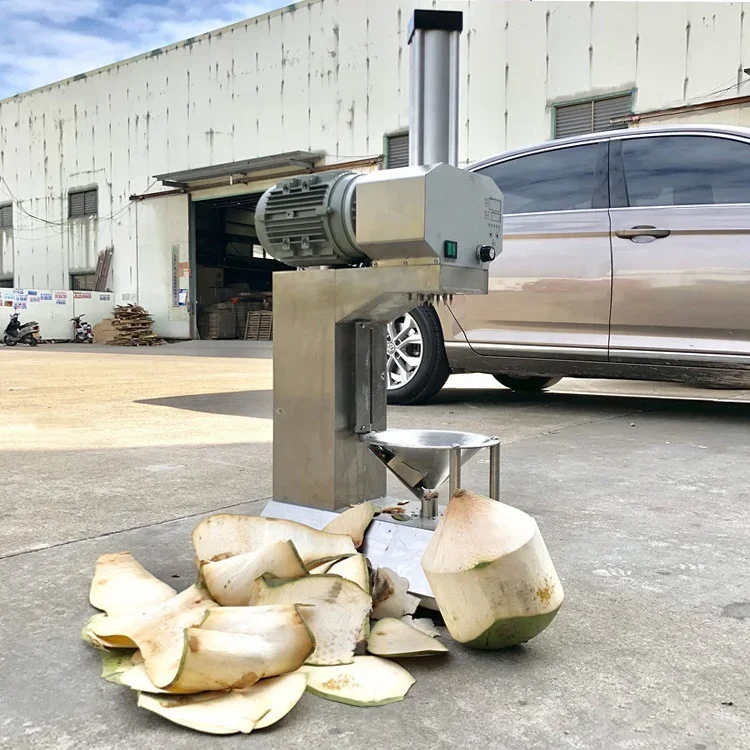 Electric Green Coconut Automatic Husk Remove Grater Peeler Dehusk Scraper Open Opener Cutter Cut Peel Machine 6