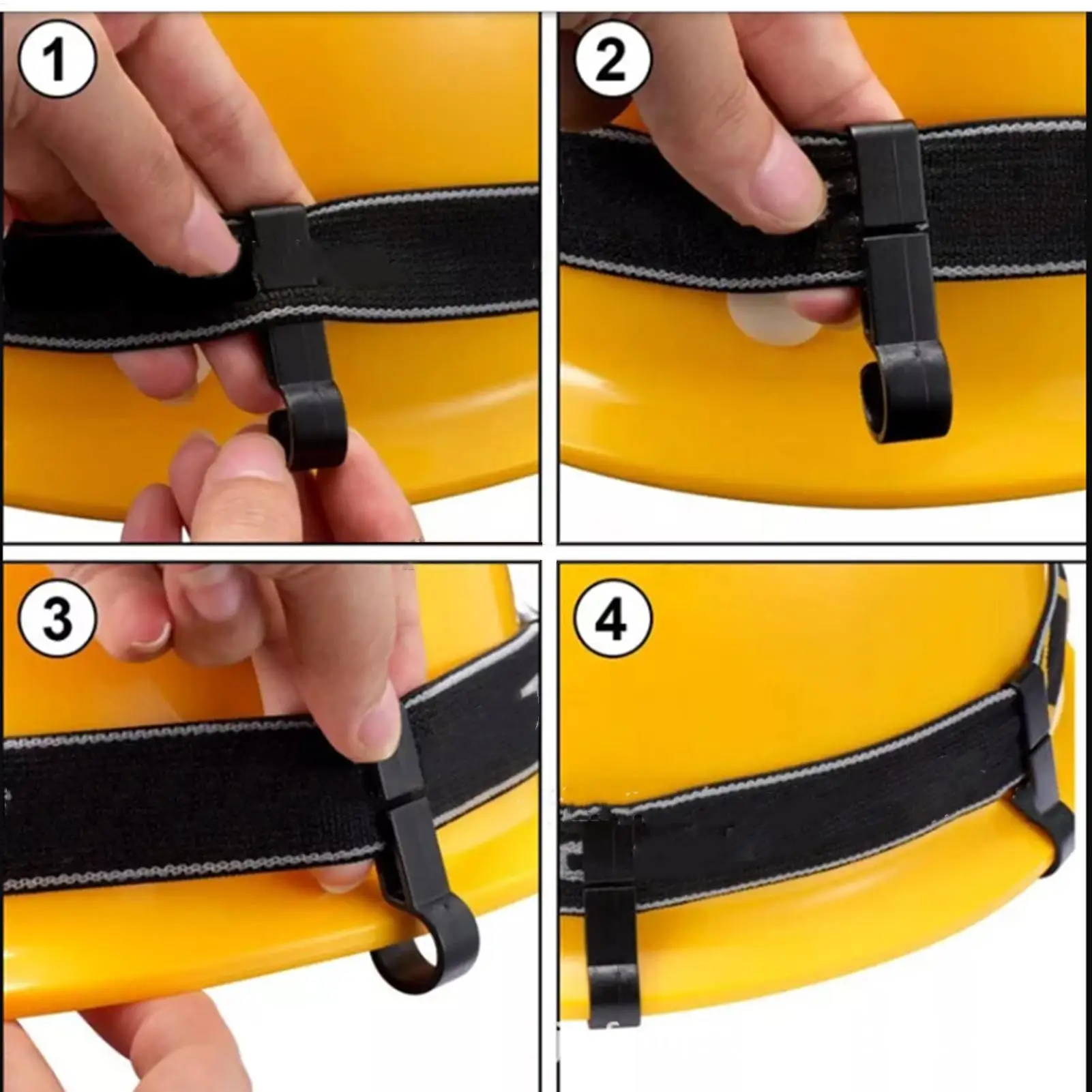 Hard Hat Clips for Headlamp 10-Pieces Headlight Holder Helmet Hooks Hard Hat Gear Attachment for Hard Hat Use in Construction