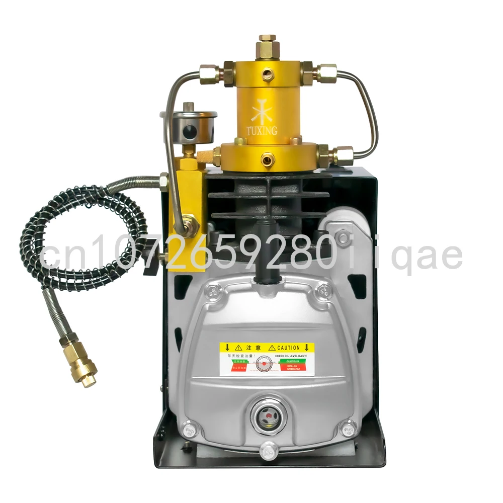

Воздушный компрессор 4500PSI 300 бар PCP, воздушный компрессор высокого давления с регулируемым управлением, автоматическая остановка для пневматической винтовки PCP