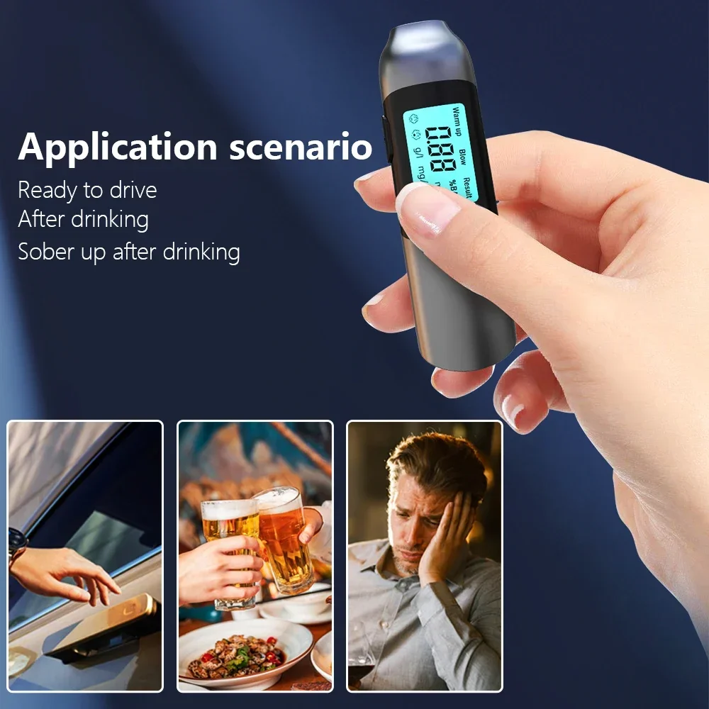Portable Non-Contact Alcohol Tester with LED Digital Display Alcoholmeter Alcohol Tester Accuracy Breathalyzer Diagnostic Tool alcohol tester,breath alcohol tester