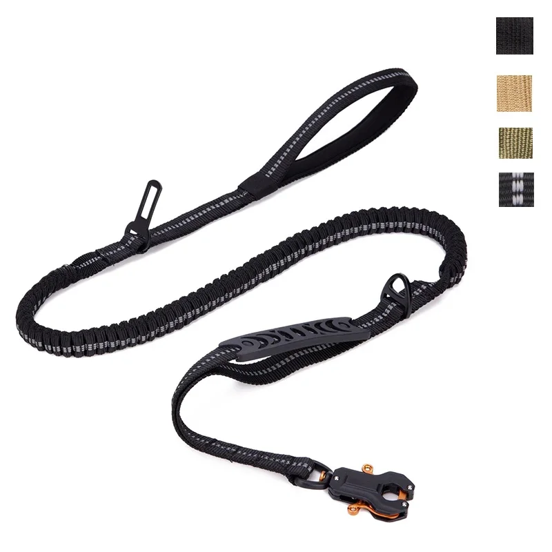 TacticalDogLeashHeavyDutyDogLeashwithFrogClipSoftPadded