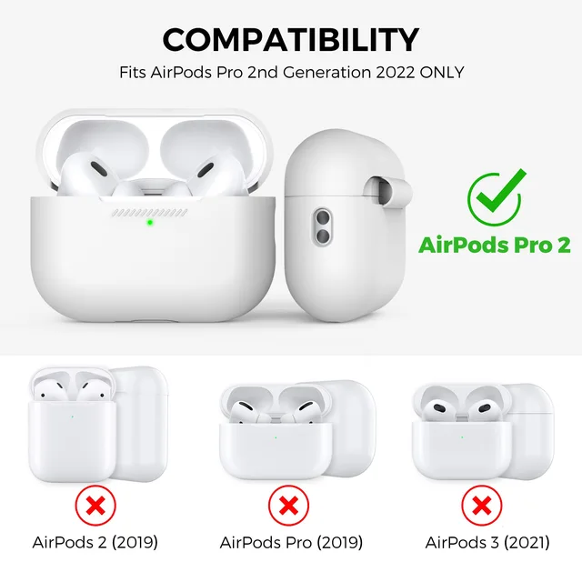 Mizi Case for AirPods Pro 2nd Generation 2022/2023 (USB-C/Lightning Cable),  Soft TPU Protective Cover - Clear : : Electronics
