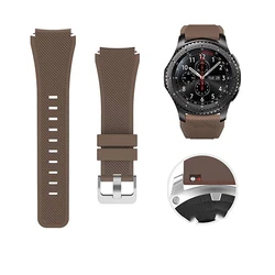 Premium 22mm Sport Silicone Watch Band Strap - 22mm (S3 - darkbrown)