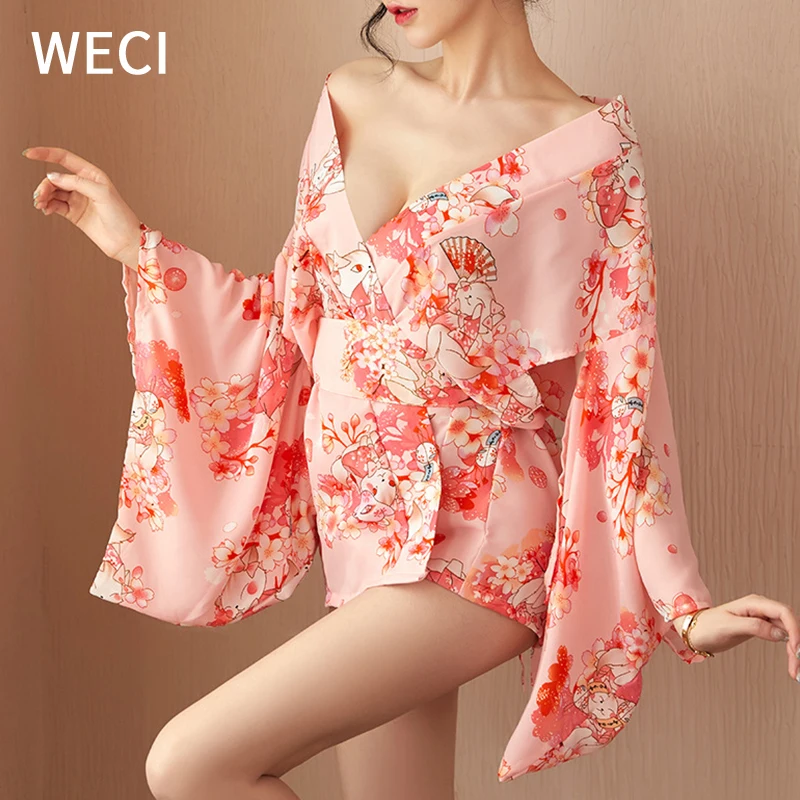 

Women's Pajamas Kimono Women Suit Tops Japanese Style Asian Lingerie Japan Cosplay Sexy Costumes Sets Carnival Birthday Outfits